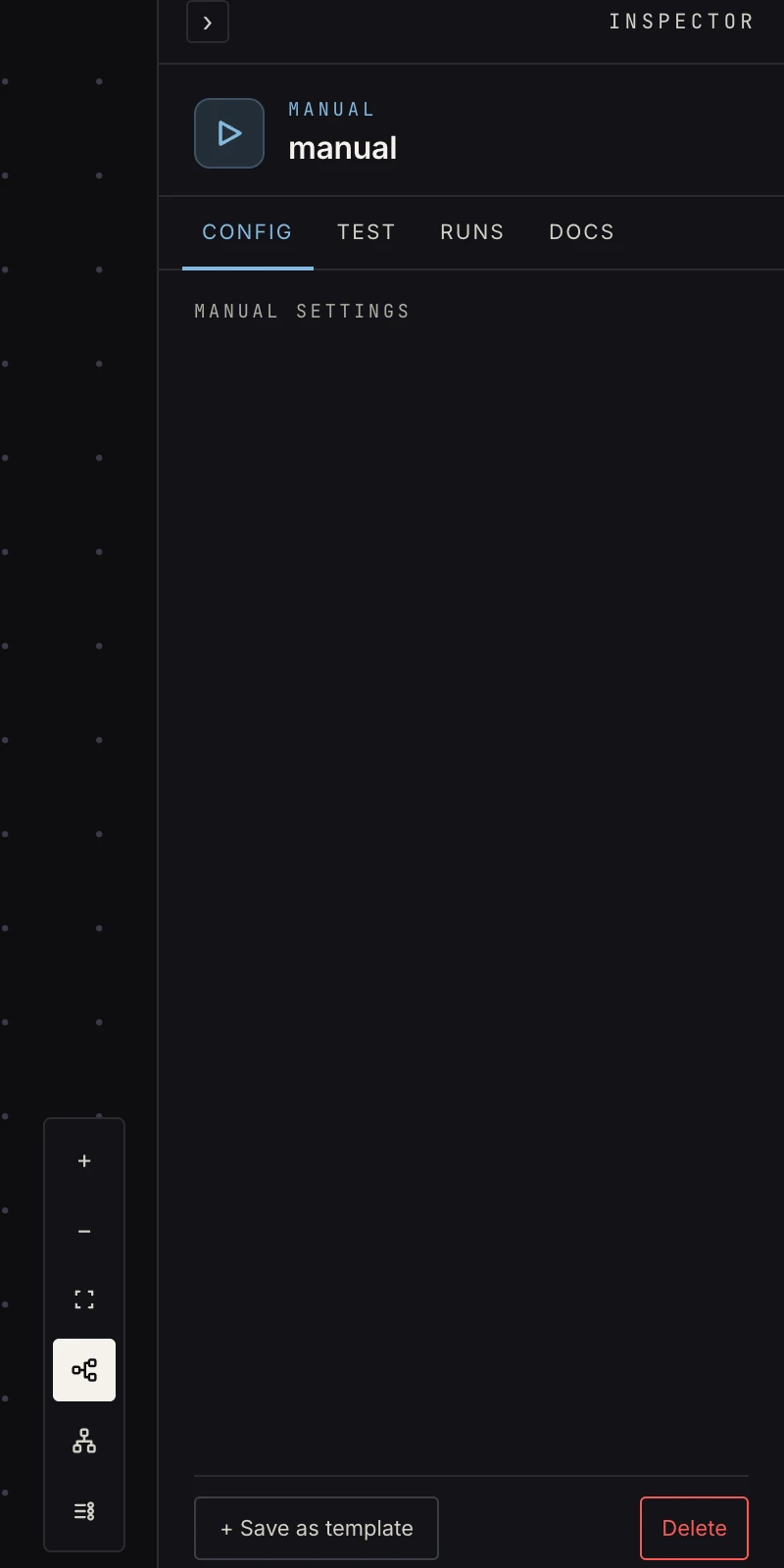 The manual trigger in the Inspector