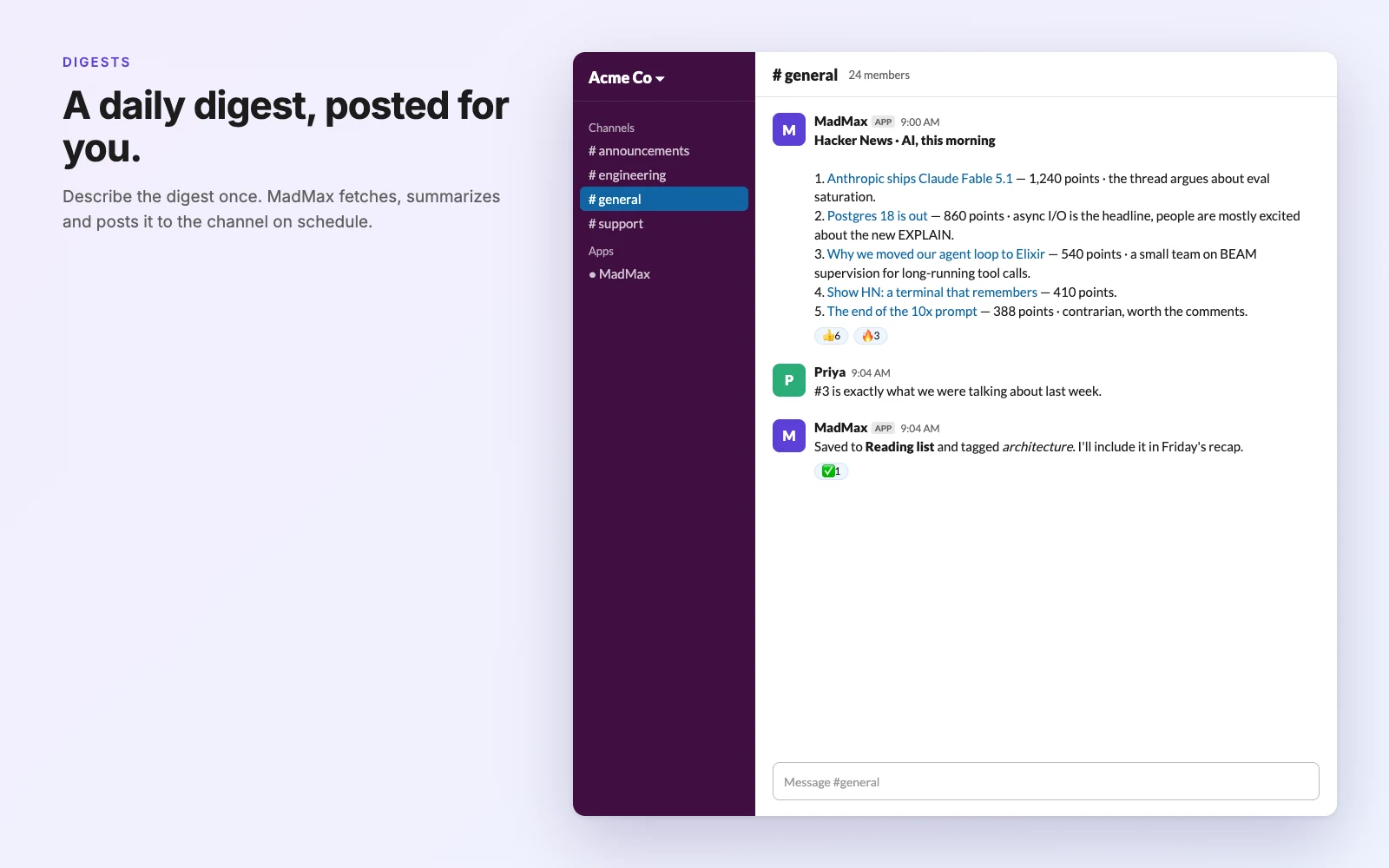 Digests and alerts